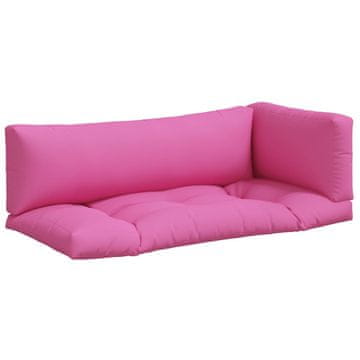Vidaxl Blazina za palete 3 kosi roza oxford blago