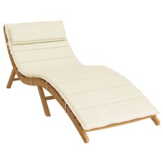 Vidaxl Blazina za ležalnik krem 180x60x4 cm oxford tkanina