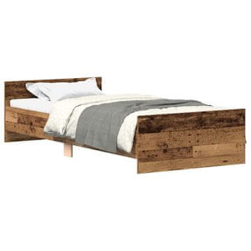 Vidaxl Posteljni okvir brez vzmetnice star les 100x200 cm