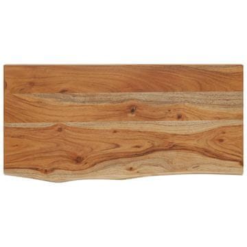 Vidaxl Stenska polica 40x20x2,5 cm pravokotna akacija naraven rob