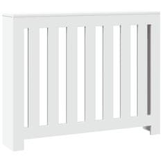 Vidaxl Pokrov za radiator bel 104x20x82 cm inženirski les