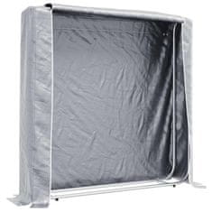 Vidaxl Stojalo za drva z dežnim pokrovom 150x25x150 cm Pocinkano jeklo