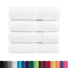 Vidaxl Premium kopalne brisače SOLUND 4 kosi bela 100x150 cm 600 gsm