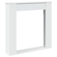Vidaxl Okvir za kamin bel 100x20x100 cm inženirski les
