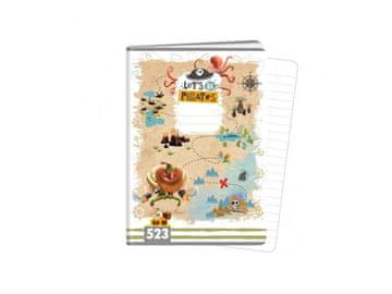 Beležnica A5, 20 listov, tip 523 Let's be Pirates