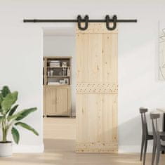 Vidaxl Komplet opreme za drsna vrata 183 cm jeklo črne barve