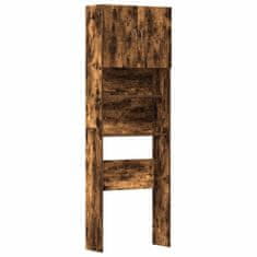 Vidaxl Omara za pralni stroj dimljen hrast 64x24x190 cm inženirski les