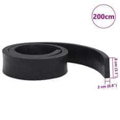 Vidaxl Gumijasti rob za snežni plug črn 200x8x2 cm