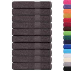 Vidaxl Brisače za savno 10 kos FROGN antracit 80x200 cm 100% bombaž