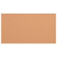 Vidaxl Tabla iz plute z okvirjem iz masivnega borovega lesa 100x55 cm
