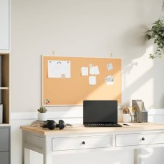 Vidaxl Tabla iz plute z okvirjem iz masivnega borovega lesa 100x55 cm