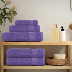 Vidaxl Brisače za roke 10 kos vijolična 50x100 cm 360 g/m² 100% bombaž