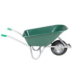 Vidaxl Kolesarska samokolnica zelena 90 L 150 kg Pocinkano