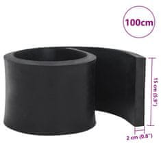 Vidaxl Gumijasti rob za snežni plug črn 100x15x2 cm