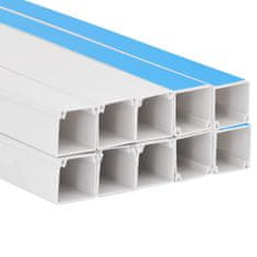 Vidaxl Kabelska cev samolepilna 25x16 mm 10 m PVC