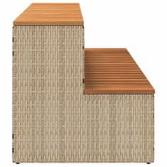 Vidaxl Korak za masažno kad bel 100x50x50,5cm poli ratan/trden akacija