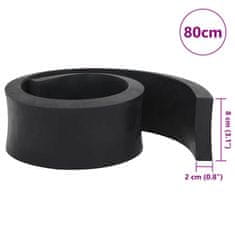 Vidaxl Gumijasti rob za snežni plug črn 80x8x2 cm
