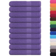 Vidaxl Brisače za savno 10 kos vijolična 80x200cm 360 g/m² 100% bombaž