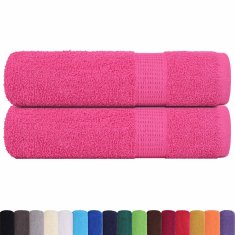 Vidaxl Kopalne brisače 2 kos roza 100x150 cm 360 g/m² 100% bombaž