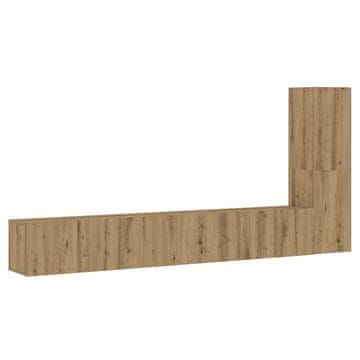 Vidaxl 3 kosi stenske TV omarice Artisan Oak Engineered Wood