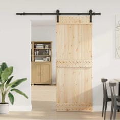 Vidaxl Komplet opreme za drsna vrata 183 cm jeklo črne barve