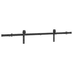 Vidaxl Komplet opreme za drsna vrata 183 cm jeklo črne barve