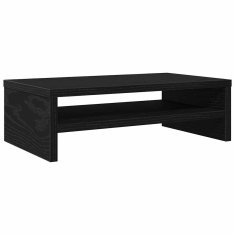 Vidaxl Stojalo za monitor črni hrast 42x24x13 cm iz inženirskega lesa