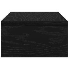 Vidaxl Stojalo za monitor črni hrast 42x24x13 cm iz inženirskega lesa