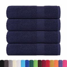 Vidaxl Brisače za tuširanje 4 kos modra 70x140 cm 360 g/m² 100% bombaž