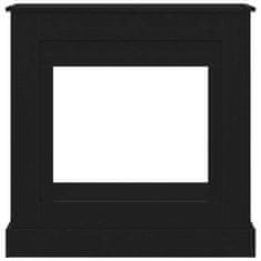 Vidaxl Obloga za kamin Črni hrast 90x30x90 cm Inženirski les