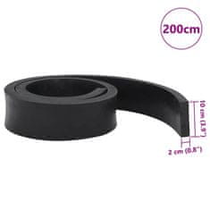 Vidaxl Gumijasti rob za snežni plug črn 200x10x2 cm