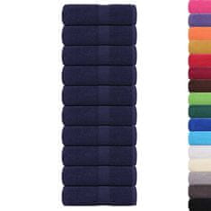 Vidaxl Brisače 10 kos modra 30x30 cm 360 g/m² 100% bombaž
