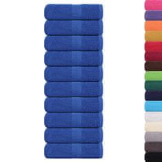 Vidaxl Brisače 10 kos modra 30x30 cm 360 g/m² 100% bombaž