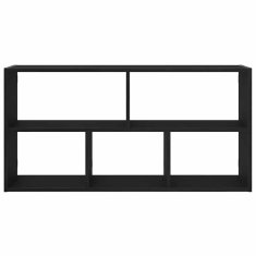 Vidaxl Stenska polica črna hrast 100x25x50 cm inženirski les