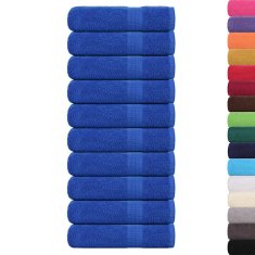 Vidaxl Brisače za roke 10 kos modra 50x100 cm 360 g/m² 100% bombaž