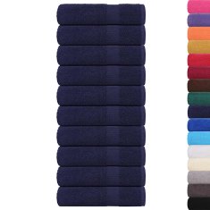 Vidaxl Kopalne brisače 10 kos modra 100x150 cm 360 g/m² 100% bombaž