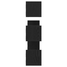 Vidaxl Stenska polica 3 kosi črna hrast 80x18x18 cm inženirski les