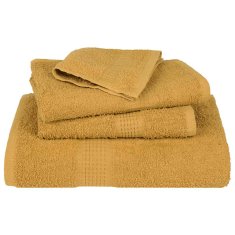 Vidaxl Brisače za savno 4 kos zlata 80x200 cm 360 g/m² 100% bombaž