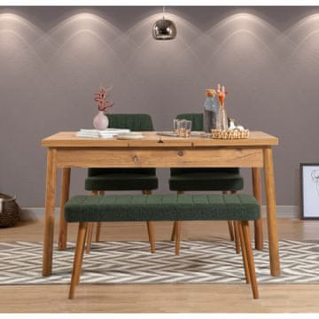 Woody Fashion Garnitura mize in stolov (4 kosi)