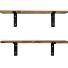 Woody Fashion Dekorativna lesena stenska polica, LAM022