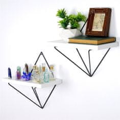 Woody Fashion Dekorativna lesena stenska polica, WR060