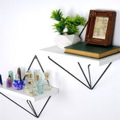 Woody Fashion Dekorativna lesena stenska polica, WR060