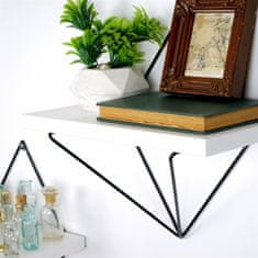 Woody Fashion Dekorativna lesena stenska polica, WR060