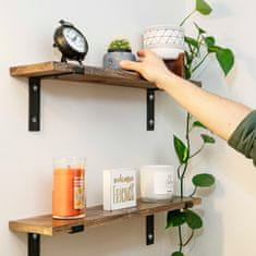 Woody Fashion Dekorativna lesena stenska polica, LAM022