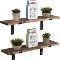 Woody Fashion Dekorativna lesena stenska polica, LAM022