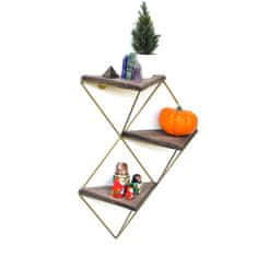 Woody Fashion Dekorativna lesena stenska polica, WR076