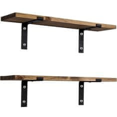 Woody Fashion Dekorativna lesena stenska polica, LAM022