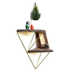 Woody Fashion Dekorativna lesena stenska polica, WR075