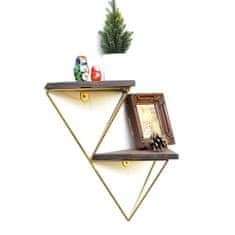 Woody Fashion Dekorativna lesena stenska polica, WR075