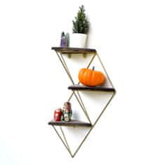 Woody Fashion Dekorativna lesena stenska polica, WR076